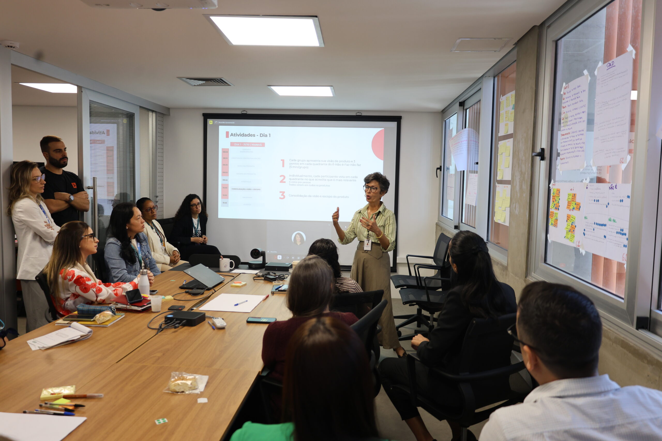 Workshop de metaconsultoria em inovação da Techni com a equipe de um cliente